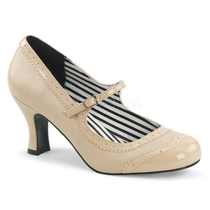 cream Spectator Mary Jane pump shoes with 3-inch heels Jenna-06
