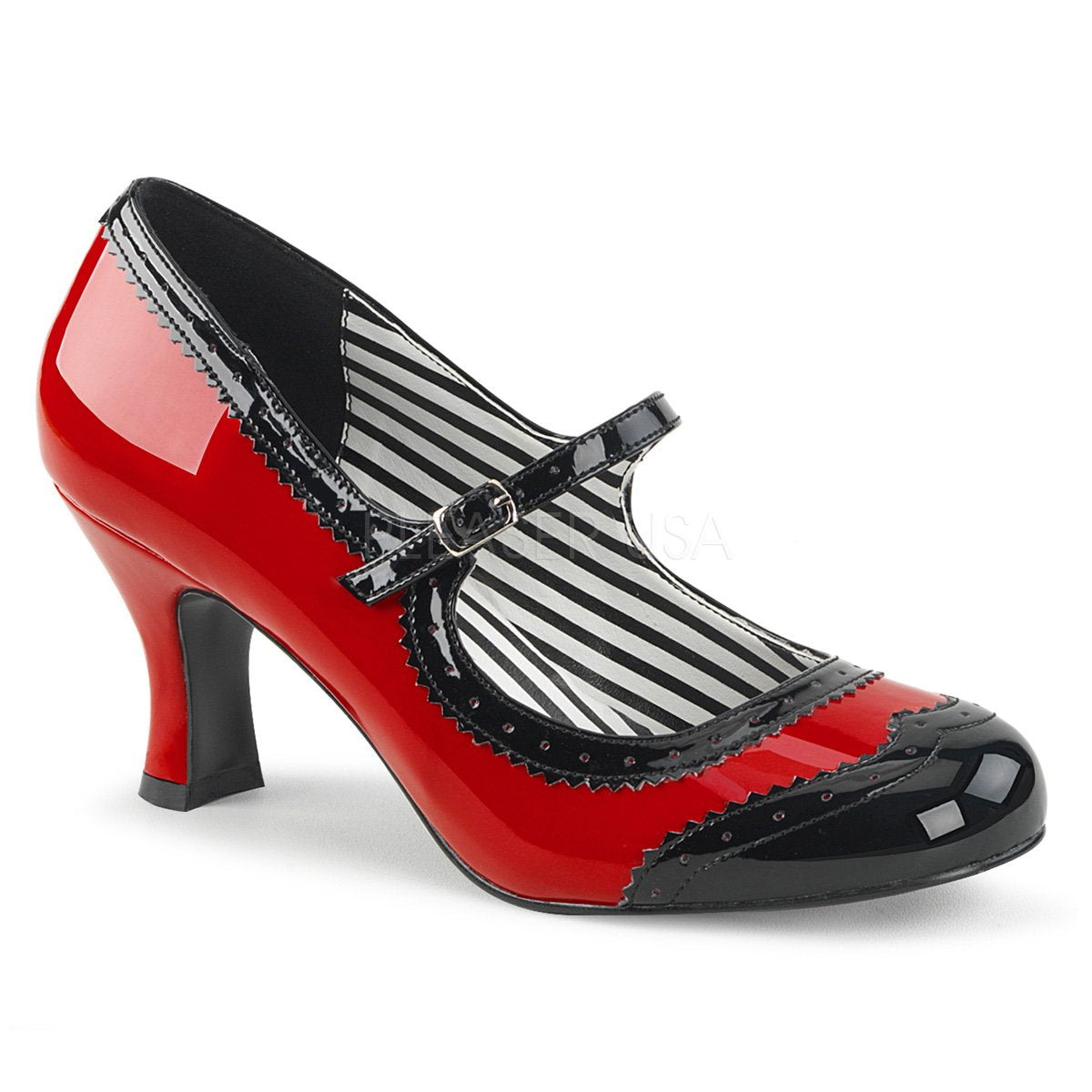 Black Red Bottom Kitten Heel Pumps, Hand Crystaled 3 Inch Heel Size US 6-11  Vegan Patent Leather Ships From US 