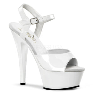 white Platform sandal high heel shoes with 6-inch spike heels Kiss-209