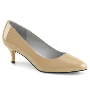 cream classic pump shoes with 2.5-inch kitten heels Kitten-01