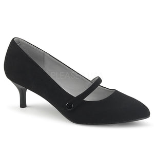 black Mary Jane pump shoes with 2.5-inch kitten heels Kitten-03