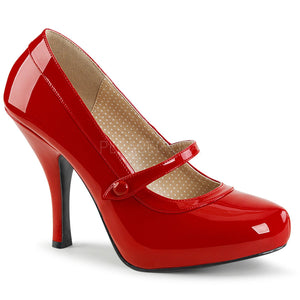 red Mary Jane pump shoes with 4.5-inch spike heel Pinup-01