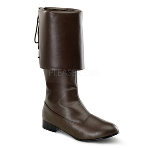 Men's brown pirate boot with large cuff Pirate-100