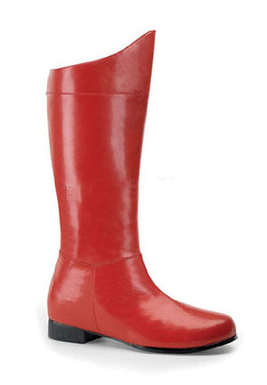 men's superhero red costume boots