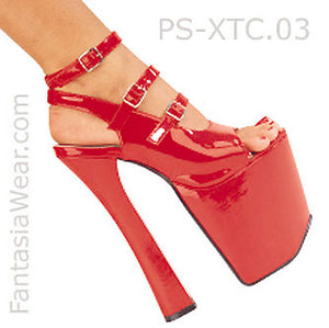 Buckle Platform Shoes with 7-inch Chunky Heels PS-XTC-03
