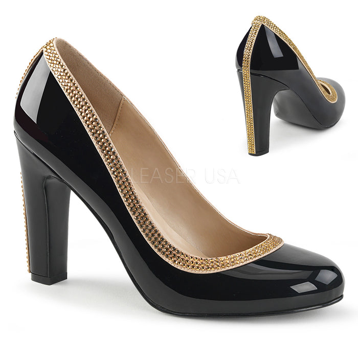 Jeweled Pump Shoes with 4-inch Block Heel PS-QUEEN-04