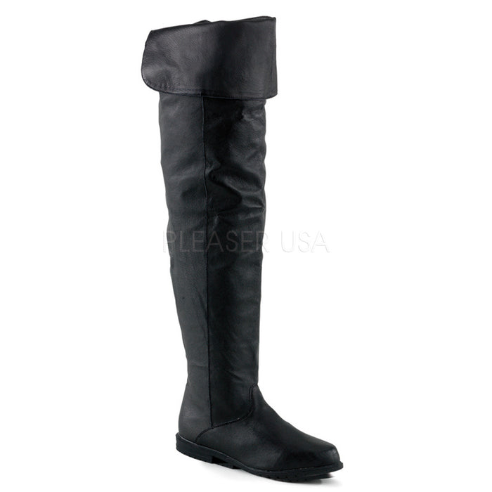 Leather Thigh High Boots with 3/4-inch Heels PS-RAVEN-8826