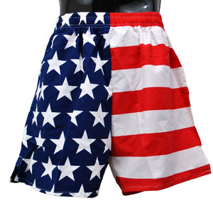 American flag men's swimsuit trunks