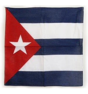 Cuba flag cotton bandana, size 22x22 inches square 357952