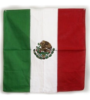 flag of Mexico bandana, Mexican kerchief bandanna 81562
