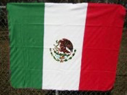 Mexico Flag Fleece Blanket
