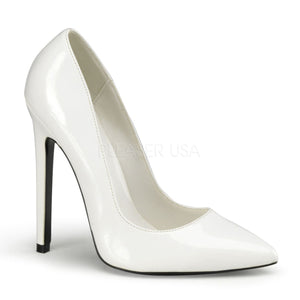white pointed toe pump with 5-inch spike heels Sexy-20