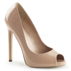Platform peep toe pump nude shoes with 5-inch heels Sexy-42