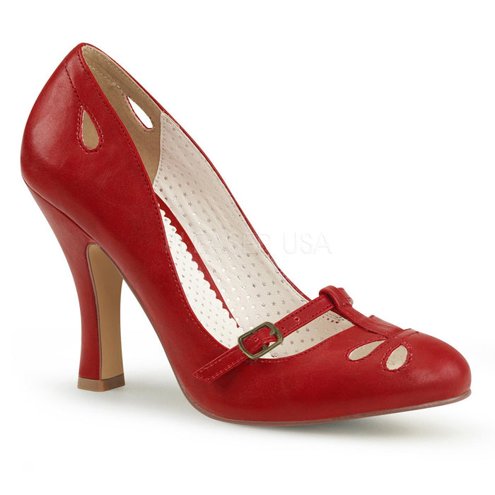 Instep Strap Mary Jane Pump with Cut Out Design 4-inch Heel PS-SMITTEN-20